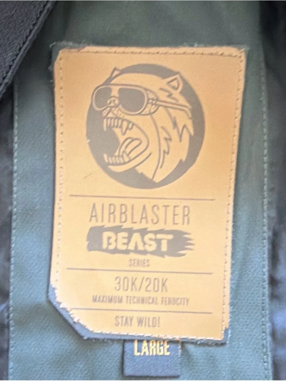Airblaster Beast Snowboard Bib Snow Pants Mens Large